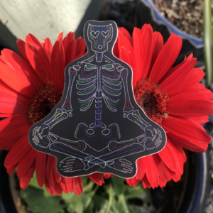 Zen Skeleton Sticker