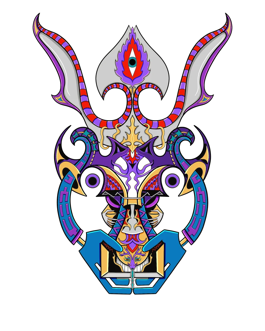 Psychedelic entity illustration by LFO Studio